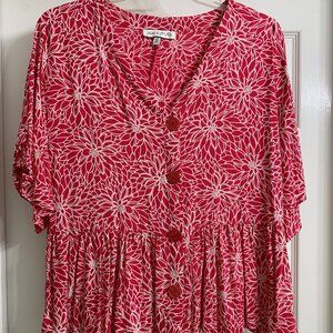 Jamie & Layla Women's 100% Rayon Blouse, Size XL